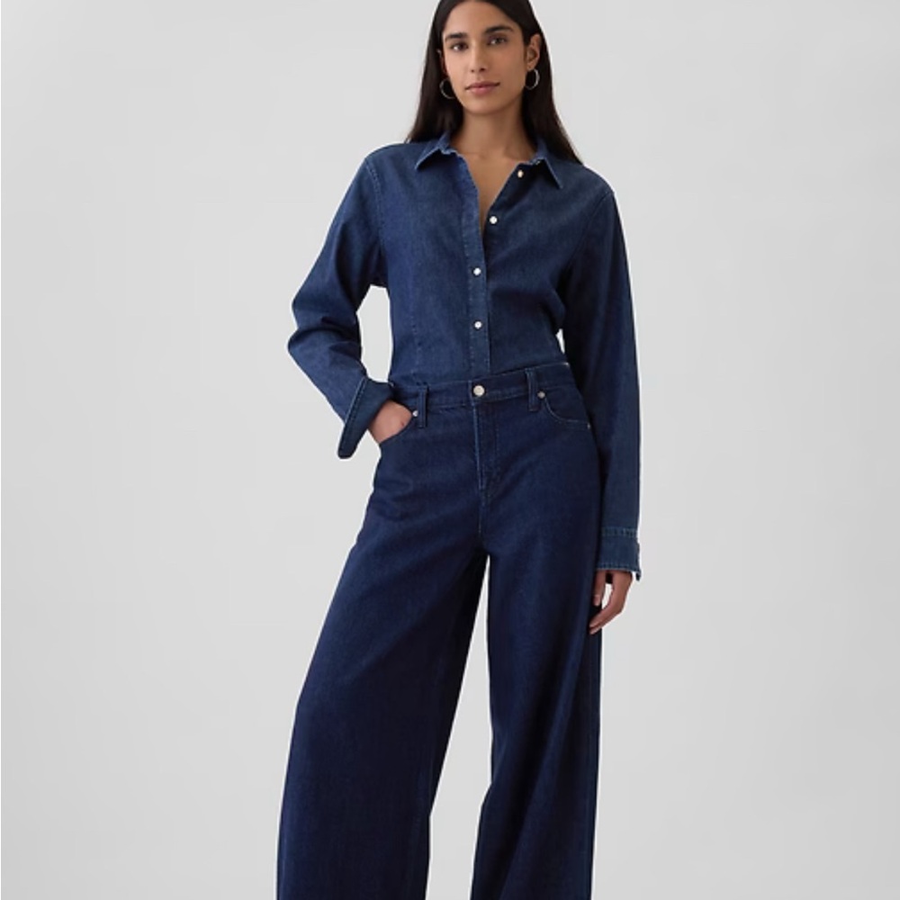 GAP Dark Blue Baggy Mid Rise Jeans